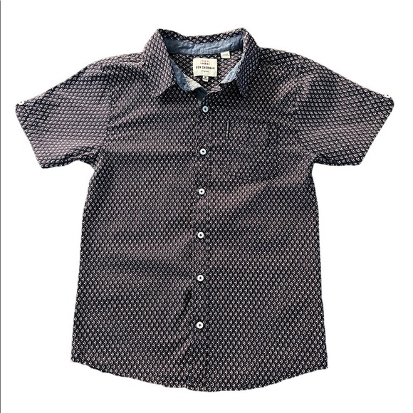 BEN SHERMAN BOYS SHORT SLEEVE BUTTON DOWN SHIRT SIZE MEDIUM 10/12 - Picture 1 of 9